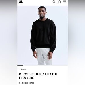 Reigning Champ Midweight Terry Relaxed Crewneck